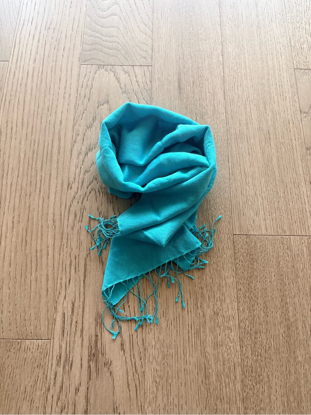 Turquoise Fringe Scarf
